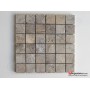 5x5 Gümüş Traverten Tezgah Arası Mozaik  - DT1407